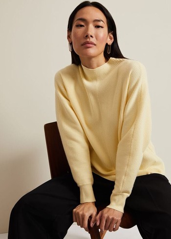 Phase Eight Hannah Funnel Neck Knitwear Yellow USA | 6582130-UK